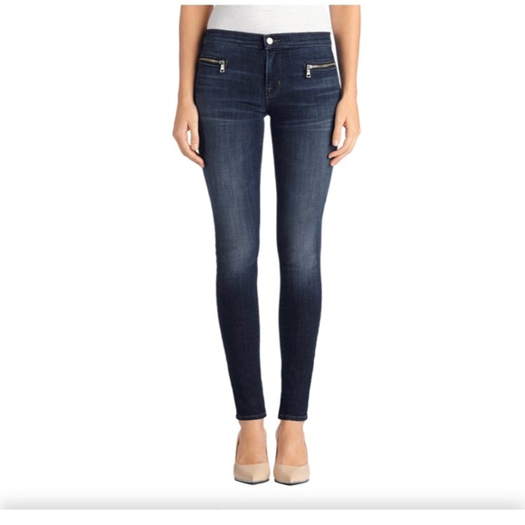 J Brand Denim - J Brand Emma Skinny Jeans With Exposed Zippers